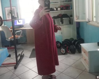 Cappotto Hilton Rosso Bordeaux Lungo