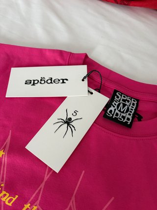 Camiseta Sp5der Rosa Talla S