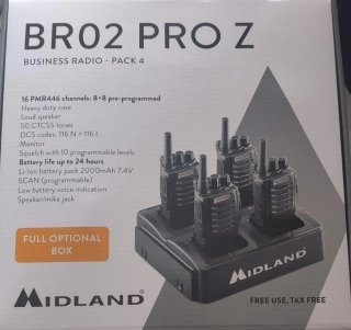 Midland BR02 PRO Z Walkies Pack 4