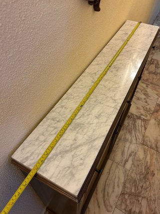 Taquillón antiguo madera y mármol