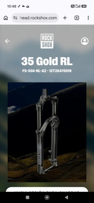 Rock Shox 35 Gold RL Horquilla 160mm