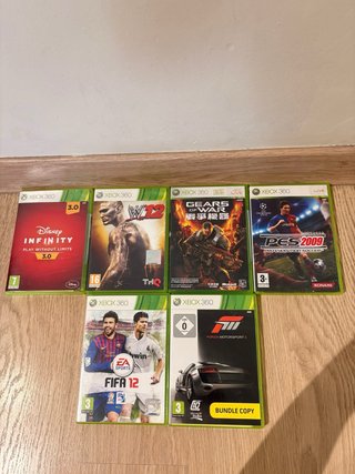 Lote Juegos XBOX 360: Disney Infinity, WWE 12, Gea
