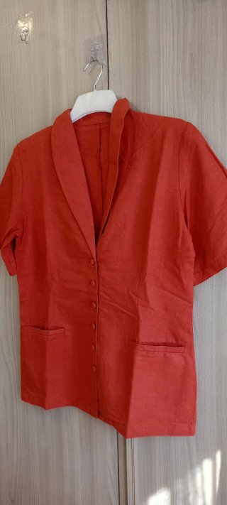 Camicia Lino Corallo Vintage Tg. 40