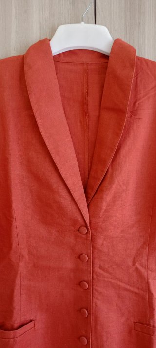 Camicia Lino Corallo Vintage Tg. 40