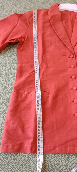 Camicia Lino Corallo Vintage Tg. 40