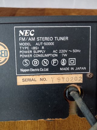 Sintonizador NEC AUT-5000E Stereo