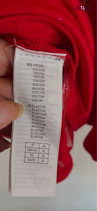 Maglia donna Yamamay glitterata rossa XL