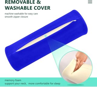 Cojín cervical elástico azul