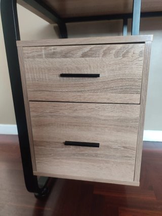 Escritorio madera fresno y hierro