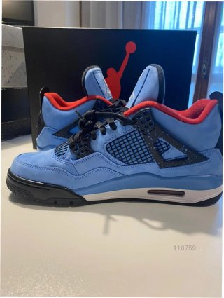 Jordan 4 Azul y Negro Talla 42