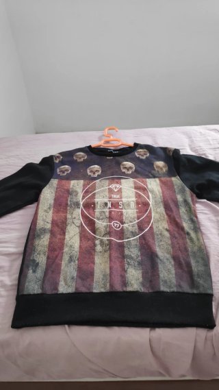 Sudadera Inside Calaveras Bandera USA Talla L