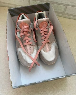 Nike Huarache Talla 40.5 Gris/Rosa