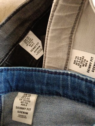 Lotto 3 jeans H&M bimba 116cm.