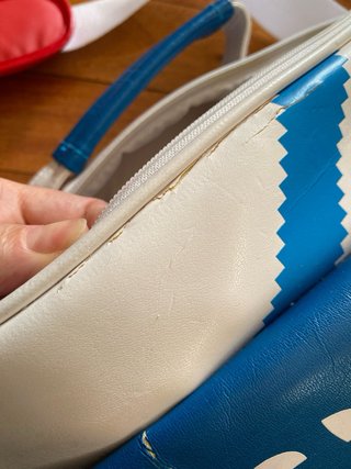 Bandolera Adidas Originals Retro Azul y Blanco