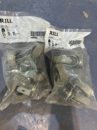 Ruedas Rill para muebles (4uds). 2 paquetes