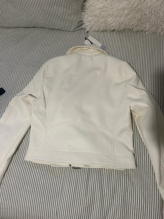 Chaqueta cuero blanca Talla M
