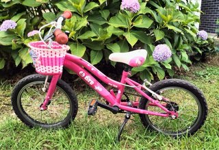 Bicicleta BTD infantil rosa con cesta