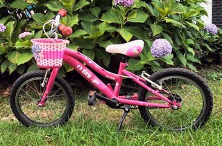 Bicicleta BTD infantil rosa con cesta