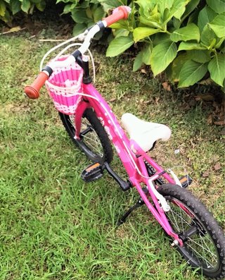 Bicicleta BTD infantil rosa con cesta
