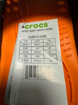 Crocs Echo Tiger Camo Slide Talla 42-43