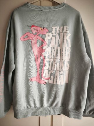 Sudadera Pantera Rosa Gris y Rosa