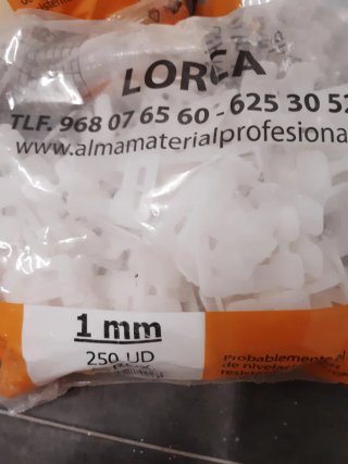 Calzos niveladores Lorca (1, 2, 3 mm)