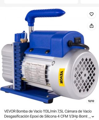 Bomba de Vacío VEVOR 113L/min 7.5L