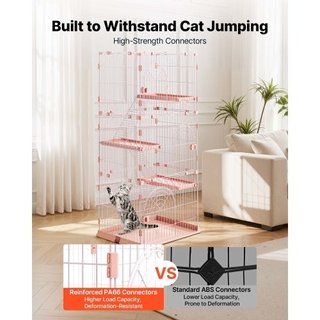 Jaula para Gatos de 4 Niveles 84 x 60.5 x 163.5 cm