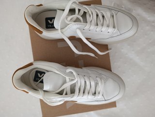 Zapatillas Veja Blancas y Marrones