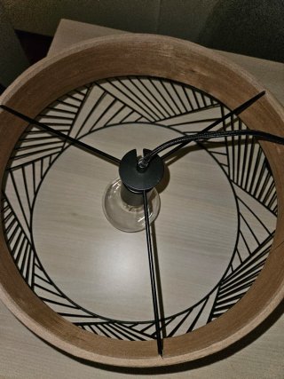 Lámpara de techo moderna madera y metal