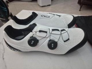 Zapatillas Ciclismo Ekoi BOA Blancas talla 42