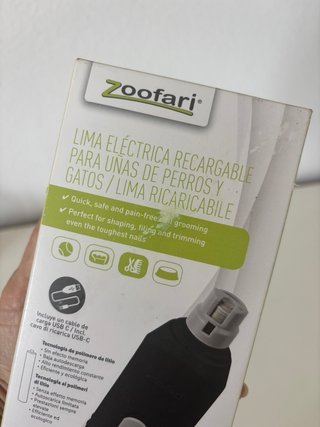 Lima eléctrica recargable Zoofari para perros y ga