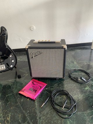 Bajo Eléctrico + Amplificador + Funda Nueva Mochil