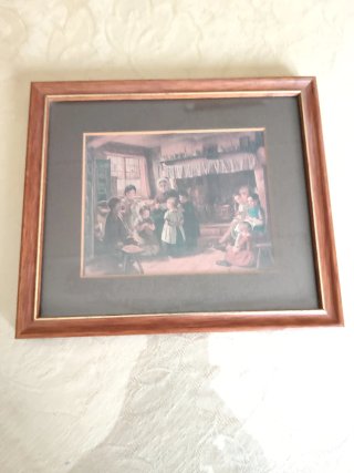 Cuadro vintage inglés, medidas 20 por 17cm