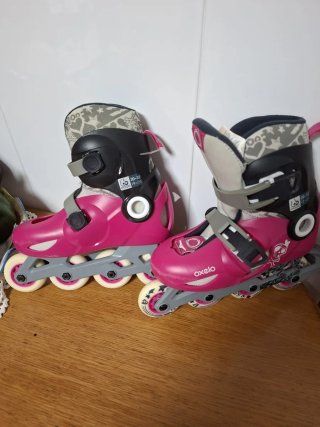 Patines en línea niña talla 30-32 rosa