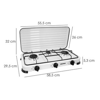 Cocina Gas Portátil 3 Fuegos