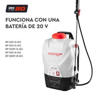 Pulverizador BS-202 12L con Batería 2Ah y Cargador