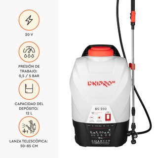 Pulverizador BS-202 12L con Batería 2Ah y Cargador
