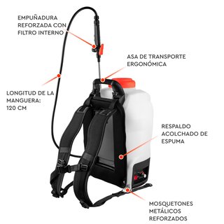 Pulverizador BS-202 12L con Batería 2Ah y Cargador