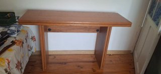 Mesa comedor chapado de roble