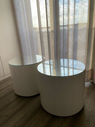 Conjunto 2 Mesinhas de cabeceira c/tampo espelhado