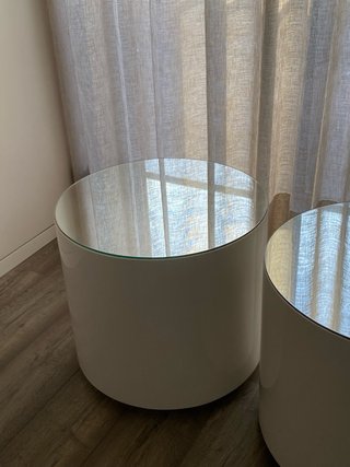 Conjunto 2 Mesinhas de cabeceira c/tampo espelhado