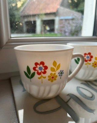 Tazas Arcopal con flores (3 unidades) NOCILLA