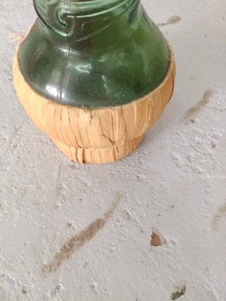 Botella Vidrio Soplado Italia Decorativa