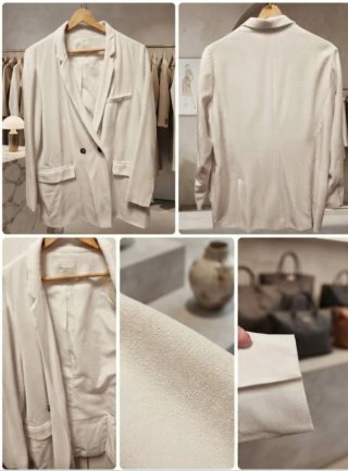 Blazer Americana Blanca Oversize Cortefiel