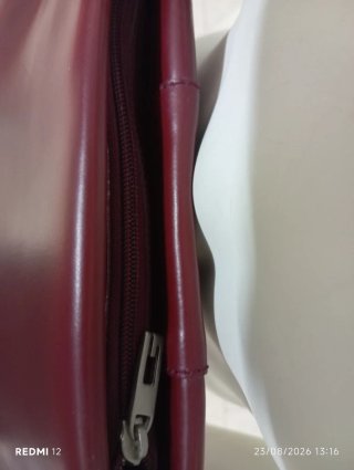 Borsa vera pelle vintage bordo