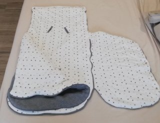 Saco Carrito Bebé Gris Estrellas