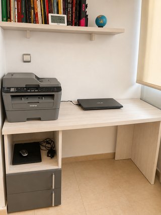 Mesa trabajo madera blanco