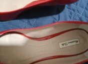 Zapato salón Kitten heel charol rojo Massimo Dutti