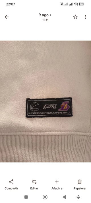 Sudadera NBA los ángeles lakers